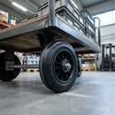 200mm Thermoplastic Wheel with Black Elastic Rubber Tyre