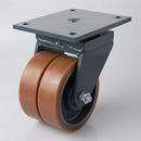 200mm Swivel Gantry Castor – Polyurethane on Cast Iron Wheel