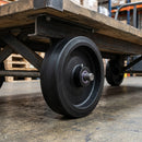 Black Rubber Wheel 200mm with 20mm Roller Bearing