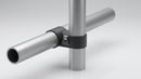 Black Crossover Bracket 28mm OD Tube, 2.5mm Wall Thickness