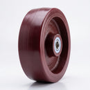 Red Polyurethane Wheel 250mm Cast Iron 31.8mm Bearing