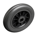 100mm Wheel Black Rubber on Polypropylene 75kg Load Capacity