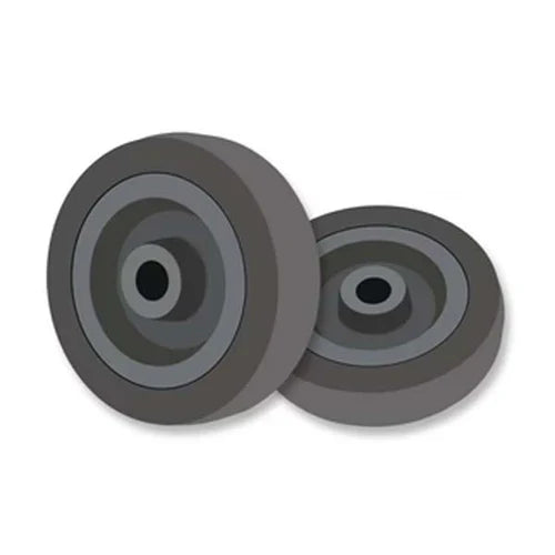 Dim Gray 75mm Rubber Wheel Only With 10mm Bore