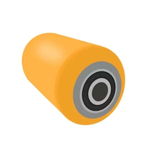 Goldenrod Polyurethane Pallet Truck Rollers With 20mm Ball Bearing Bore