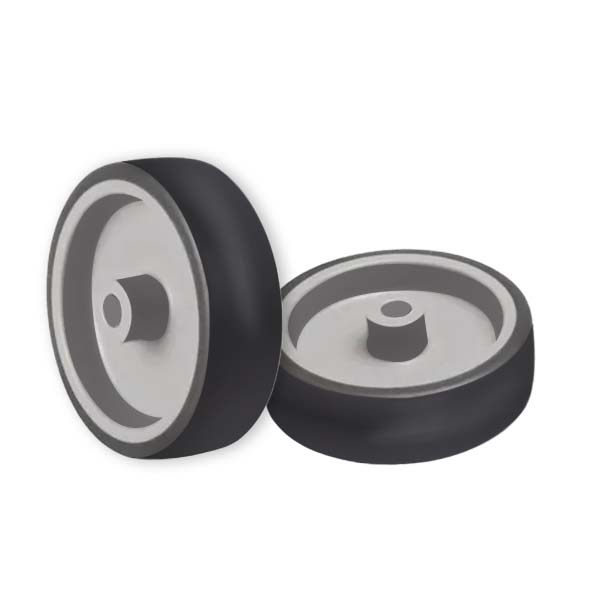 Gray 100mm Rubber Wheel Only with 12mm Bore