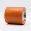 75 x 75mm Polyurethane Pallet Roller - 20mm Bore, Ball Bearing