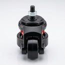 50mm Black Footmaster Levelling Castor – M12X18 Stem Fitting