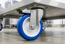200mm Stainless Steel Braked Castor – Polyurethane Wheel