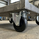 200mm Fixed Castor Black High Temperature Phenolic 300kg Load Capacity