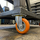 200mm Apex Swivel Castor Orange Ergonomic Polyurethane on Aluminium Wheel Ball Bearing Top Plate 544kg Load Capacity 1