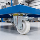 200mm Braked Castor White Nylon Wheel Ball Bearing Top Plate 800kg Load Capacity 1