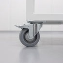 200mm Braked Swivel Castor Grey Electro Conductive Polyurethane Wheel Top Plate 400kg Load Capacity 2