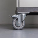 200mm Braked Swivel Castor Grey Electro Conductive Polyurethane Wheel Top Plate 400kg Load Capacity 3
