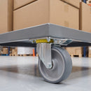 200mm Directional Lock Castor Grey Electro Conductive Polyurethane Wheel Top Plate 400kg Load Capacity 1