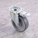 200mm Directional Lock Castor Grey Electro Conductive Polyurethane Wheel Top Plate 400kg Load Capacity 2