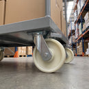 200mm Directional Lock Castor White Cast Nylon Wheel Ball Bearing Top Plate 1000kg Load Capacity 1