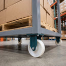 200mm Fixed Castor White Nylon Wheel Ball Bearing Top Plate 1000kg Load Capacity 4