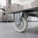 200mm Fixed Castor White Nylon Wheel Ball Bearing Top Plate 800kg Load Capacity 1