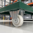 200mm Fixed Castor White Nylon Wheel Ball Bearing Top Plate 800kg Load Capacity 3