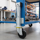 200mm Heavy Duty Swivel Jacking Castor Black Rubber on Aluminium Wheel Ball Bearing 200mm Lift 450kg Load Capacity 3