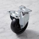 200mm High Temperature Fixed Castor Black Phenolic Wheel Top Plate 300kg Load Capacity 1
