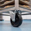 200mm High Temperature Fixed Castor Black Phenolic Wheel Top Plate 300kg Load Capacity 2