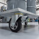 200mm Leading Brake Castor Black Rubber on Aluminium Wheel Ball Bearing Top Plate 500kg Load Capacity 3