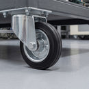 200mm Swivel Castor Black Anti-Static Rubber Wheel Roller Bearing Top Plate 205kg Load Capacity 1