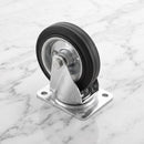 200mm Swivel Castor Black Anti-Static Rubber Wheel Roller Bearing Top Plate 205kg Load Capacity 4