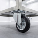 200mm Swivel Castor Black Anti-Static Rubber Wheel Roller Bearing Top Plate 205kg Load Capacity 5