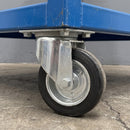 200mm Swivel Castor Black Rubber on Pressed Steel Wheel Roller Bearing Top Plate 205kg Load Capacity 4