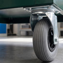 200mm Swivel Castor Grey Non-Marking Pneumatic Wheel Roller Bearing Top Plate 75kg Load Capacity 2