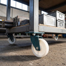 200mm Swivel Castor White Nylon Wheel Ball Bearing Top Plate 1000kg Load Capacity 4