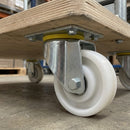 200mm Swivel Castor White Nylon Wheel Ball Bearing Top Plate 800kg Load Capacity 4