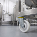 200mm Swivel Castor White Nylon Wheel Ball Bearing Top Plate 800kg Load Capacity 5