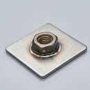 40 x 40mm Square Stainless Steel M16 Threaded Weld Plate