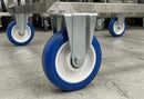 100mm Fixed Castor – Polyurethane Wheel on Nylon Centre
