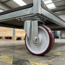 160mm Swivel Castor with Red Polyurethane Wheel