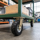 250mm Heavy Duty Swivel Castor Black Elastic Rubber Wheel Wide Block Tread Ball Bearing Top Plate 600kg Load Capacity 5
