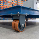 250mm Twin Wheel Fixed Gantry Castor Orange Polyurethane on Cast Iron Wheel Top Plate 3500kg Load Capacity 5