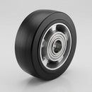 125mm Heavy Duty Black Rubber Wheel 20mm Bore