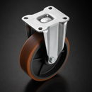 175mm Fixed Castor - Polyurethane on Cast Iron