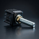 40mm x 40mm M10 Metal Thread Heavy Duty Ribbed Insert