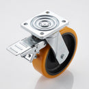 250mm Braked Heavy Duty Castor (1800kg) – Polyurethane Wheel