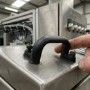 Black Aluminium Bridge Handle 114mm x M6 Thread