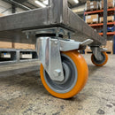 125mm Swivel Braked Castor – Soft Polyurethane Wheel