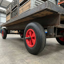 Pneumatic Trolley Wheels 400mm Dia Ball Journal Bearings