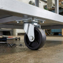 28mm Swivel Castor with Black Nylon Wheel