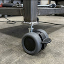 40mm Low Level Twin Rubber Wheel Castor - M10 x 15mm Stem