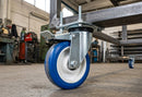 150mm Braked Castor – Polyurethane Wheel on Nylon Centre